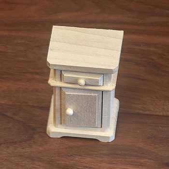 1/12 casă de Păpuși din Lemn Mini Cabinet Noptieră Casa de Păpuși Miniaturale de Mobilier Model DIY Dormitor Viața Scena Decor Accesorii