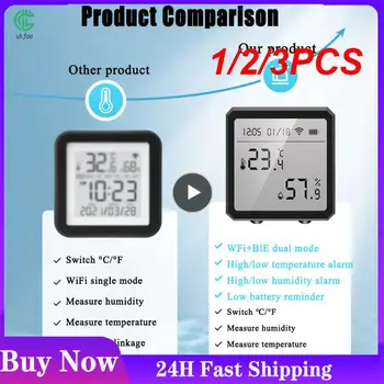 1/2/3PCS Tuya WIFI Inteligent Senzor de Temperatură Și Umiditate Interior Higrometru-Termometru Cu Display LCD de Sprijin Alexa