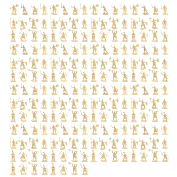 1:72 200/Set Plastic Vechi Soldat Cifre Jucărie Arhaic Soldați Bărbați Spadasin de Acțiune Figura DIY Scenă de Război Jucării Galben