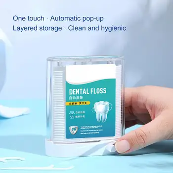 1 Set folosește ață Dentară Ponturi Dinți Stick Dinte Curat Orală curățare de Unică folosință fir ata Scobitori Portabil Cutie