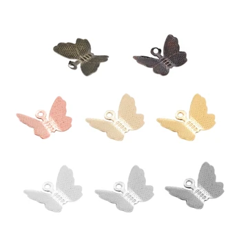 100 Bucati/Set Multi-culoare Fluture Farmecul DIY Brățară Colier Bratari Pandantiv cu Bucla pentru a Face Bijuterii Găsirea K3ND