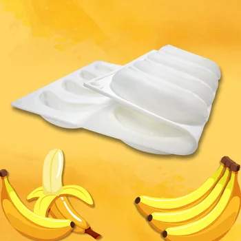 12-bucata de banana silicon ciocolata siliconeDIY săpun manual mucegai Tort mousse de banane