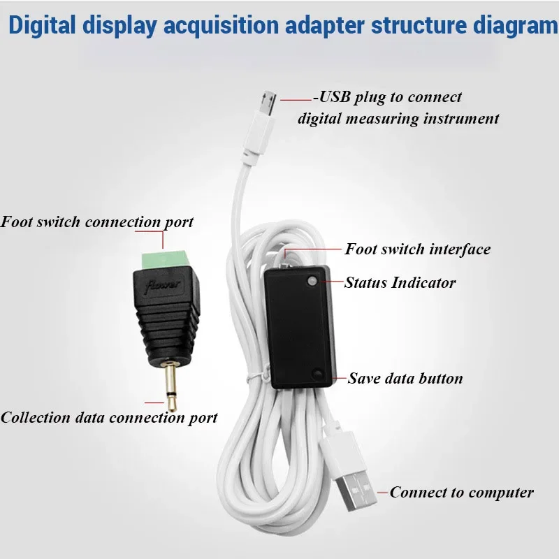 Cablu de Date USB Colector pentru Digital Caliper/Dial indicator/EXCEL/Word Fără Șofer Cu 3m lungime Cablu Conector Usb . ' - ' . 3