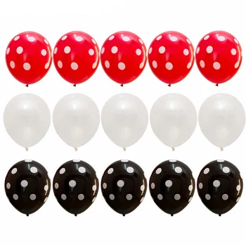15 buc/lot de Anul Nou Decor Red & Black Dot Balon Latex Ziua Decor Heliu, Baloane Nunta Petrecere Copil de Dus Ballon