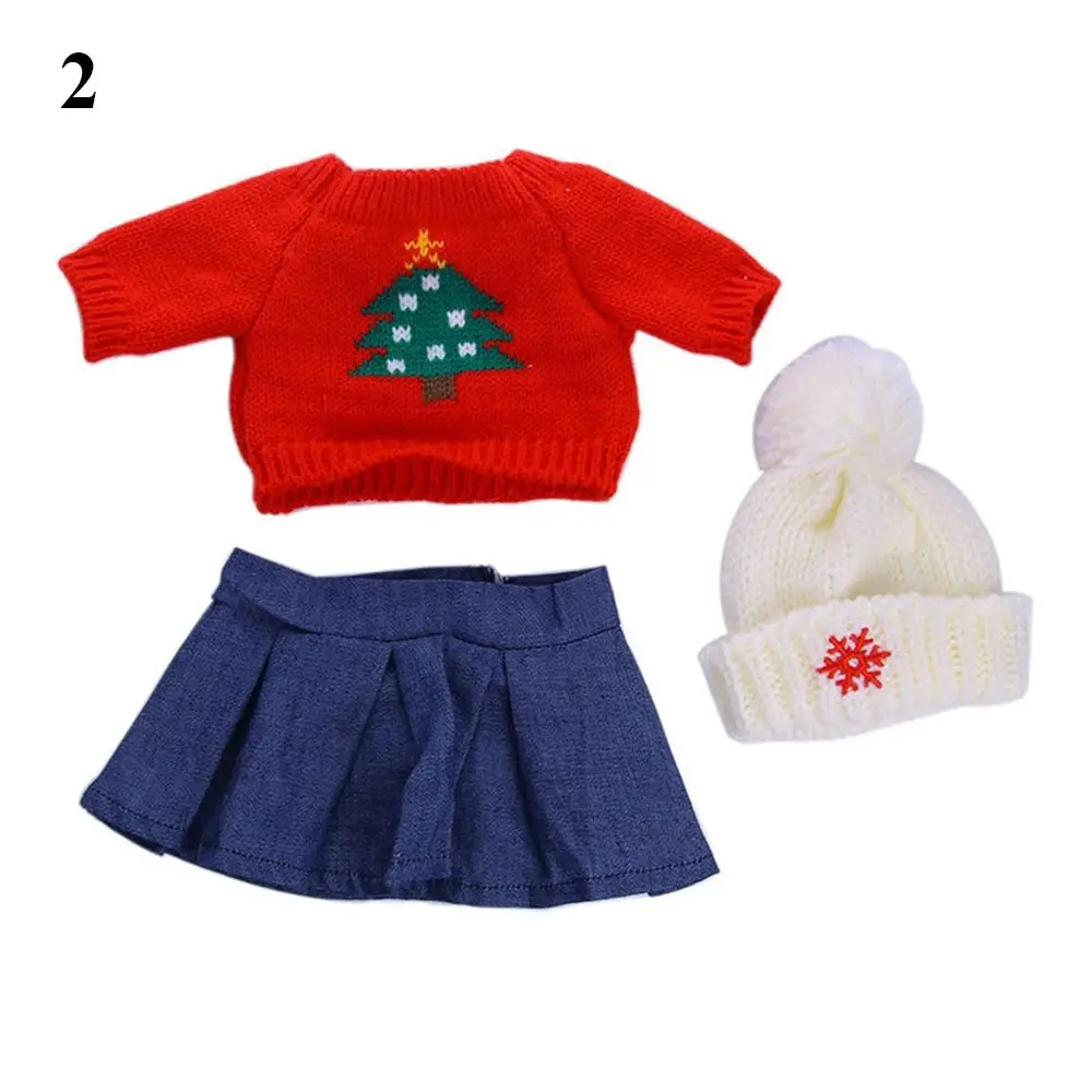 6 Stiluri de BRICOLAJ Fata de Darul lui Păpușă Jucărie de Crăciun Haine Fusta Pantaloni Pălărie Eșarfă Tricotate Pulover, Mănuși Costum de Haine Papusa . ' - ' . 2