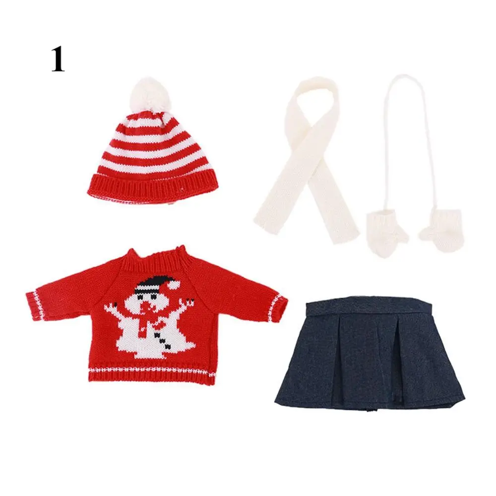 6 Stiluri de BRICOLAJ Fata de Darul lui Păpușă Jucărie de Crăciun Haine Fusta Pantaloni Pălărie Eșarfă Tricotate Pulover, Mănuși Costum de Haine Papusa . ' - ' . 4