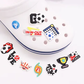 1buc Asociația de Fotbal din PVC Pantof Farmece Pantofi, Accesorii, Decoratiuni pentru Croc Jibz Mansete Bărbați Baiat Cadou pentru Petrecere Copii