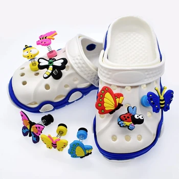 1buc Fluture Apărut Farmece Insecte PVC Croc Pantofi Decor Albine Jibbtz Pentru Fete Baieti Sandale Copii Libelule Accesorii