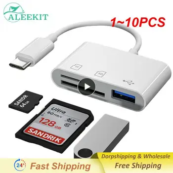 1~10BUC Elough Tip C Adaptor TF CF SD Cititor de Carduri de Memorie USB C Card Adaptor Pentru Macbook OTG Scriitor