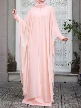2 buc Femei Maneca Lunga Rochie de Partid Musulman Caftan Abaya Rochii Maxi ZANZEA Moda Vara Sundress Ramadan Hijab Vestido
