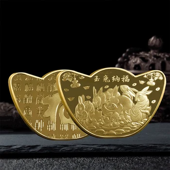 2023 Iepure An De Monede De Aur Comemorative Sute De Binecuvântări De La Ușă Medalie Comemorativă