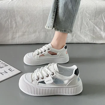 2023 Vara Plat pentru Femei Pantofi Pentru Femei Hollow Adidași de Moda Dantelă-Up Casual de Funcționare Respirabil Zapatillas De Mujer Sandale