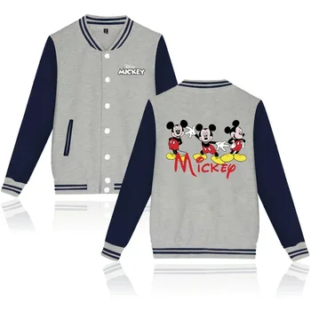2024 Nou Disney Mickey Minnie Mouse Baseball Jacheta Femei Hip Hop Harajuku Jachete Streetwear Copii Fete Vrac Colegiul Straturi