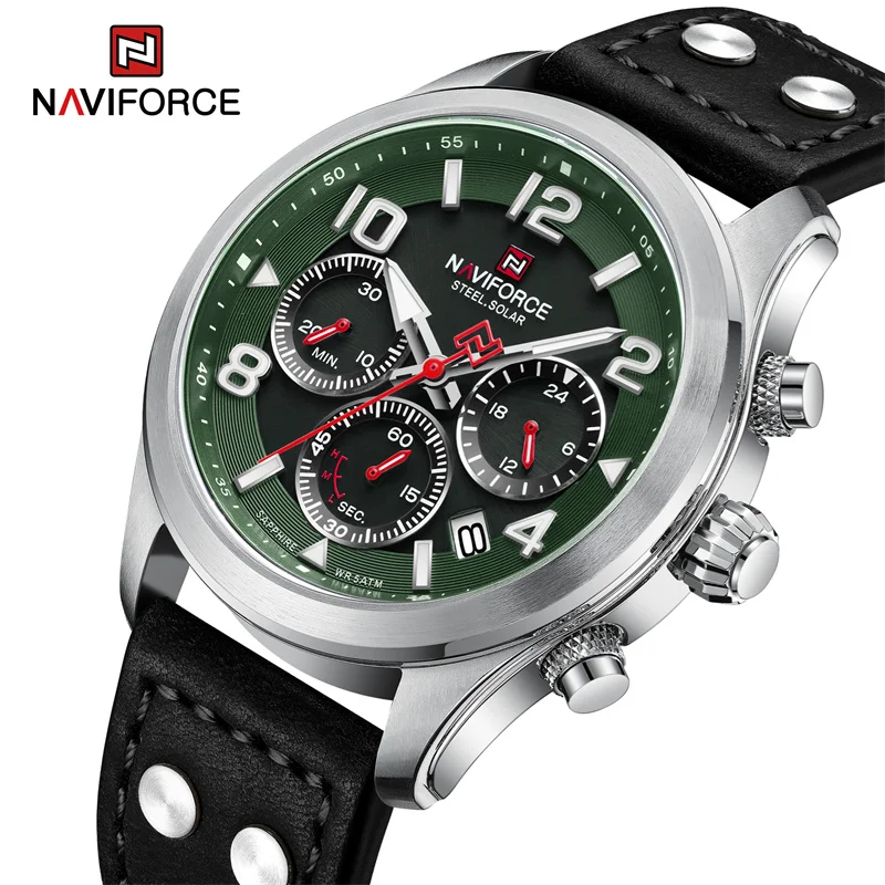 NAVIFORCE Brand Original pentru Bărbați Ceasuri Impermeabil Multi-funcțional Luminos Safir din Oțel Inoxidabil Eco-Drive Ceasuri de mana 2023 . ' - ' . 0