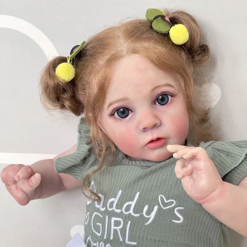 24inch de Înaltă Calitate Terminat Deja Pictate Manual Papusa Reborn Baby Doll Missy Realiste Soft Touch Piele 3D Vene Vizibile . ' - ' . 2