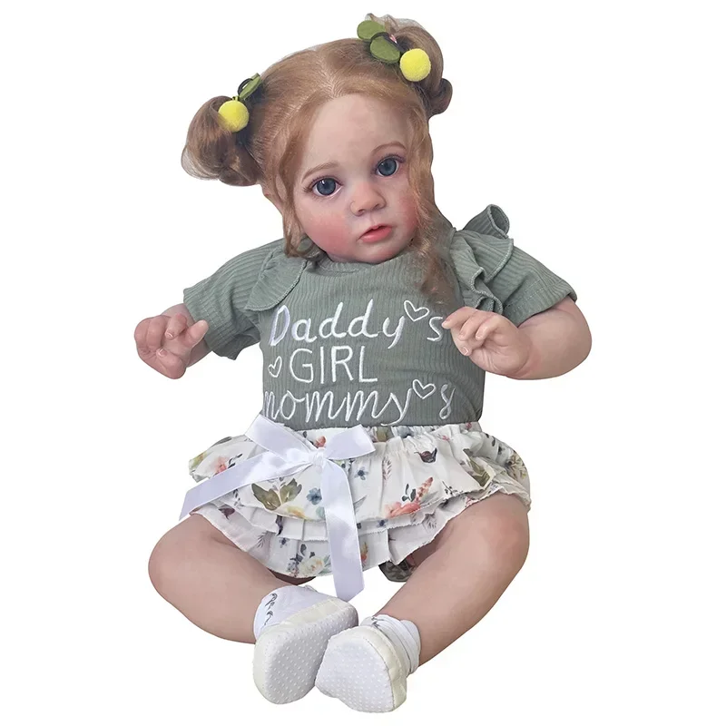 24inch de Înaltă Calitate Terminat Deja Pictate Manual Papusa Reborn Baby Doll Missy Realiste Soft Touch Piele 3D Vene Vizibile . ' - ' . 5