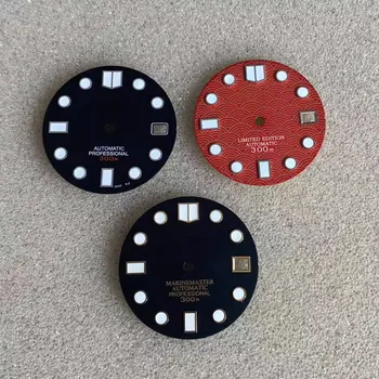 28.5 mm NH35 dial cadran de ceas S cadran verde luminos potrivit pentru NH35/NH36 mișcare accesorii ceas instrumentul de reparare