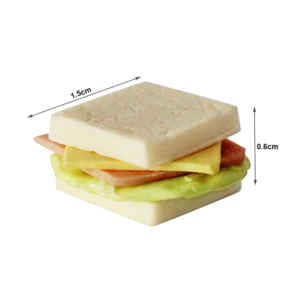 Mini Alimente Pâine Sandwich De Decorare Bucătărie Pretinde Joaca Copii, Casă De Păpuși De Jucărie . ' - ' . 5