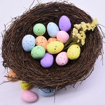 30Pcs Spuma de Ouă de Paști Paște Fericit Decoratiuni Pictate Păsări Ouă Porumbei DIY Meșteșug Copii Cadou Favoarea Decor Acasă Copii Cadou