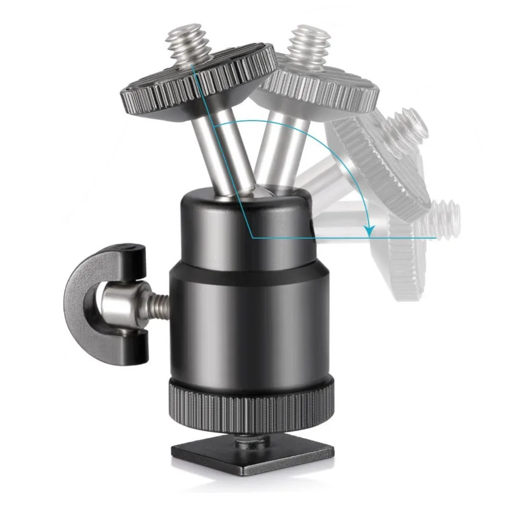 Neewer 1/4 Hot Shoe Adapter Mini Hot Shoe Capul Mingea Suport cu sistem de Blocare pentru Trepied Camera LED Flash Suport de Montare . ' - ' . 5