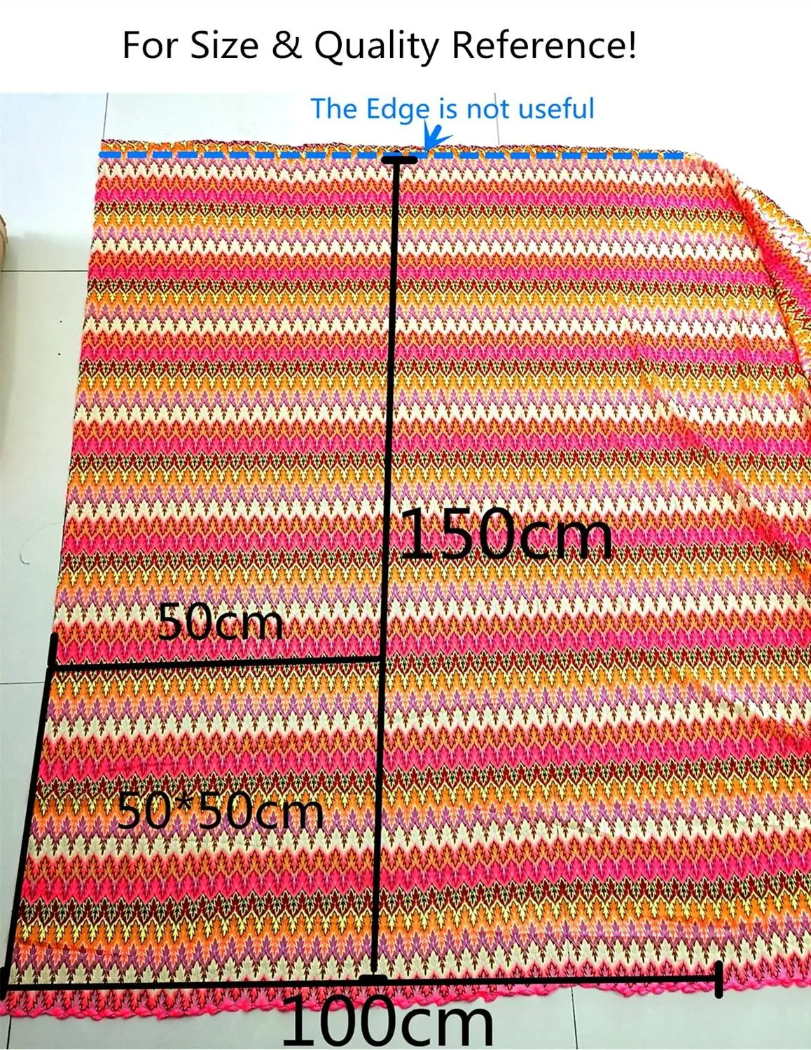 Zig Zag Țesături Dantelă de Tricotat Roz Val Banda 1 Metru Dantelă Croșetat Țesături cu Ochiuri Pentru o Rochie de Pânză de Moda Diy Lat 150CM . ' - ' . 2