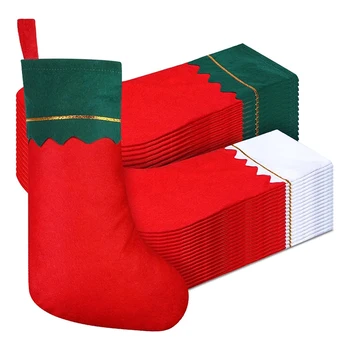 36 Buc Ciorapi De Crăciun Favoruri De Partid Ciorapi De Crăciun De Decorare Ciorapi Rustic De Craciun Mos Craciun Ciorap Pentru Vacanțe