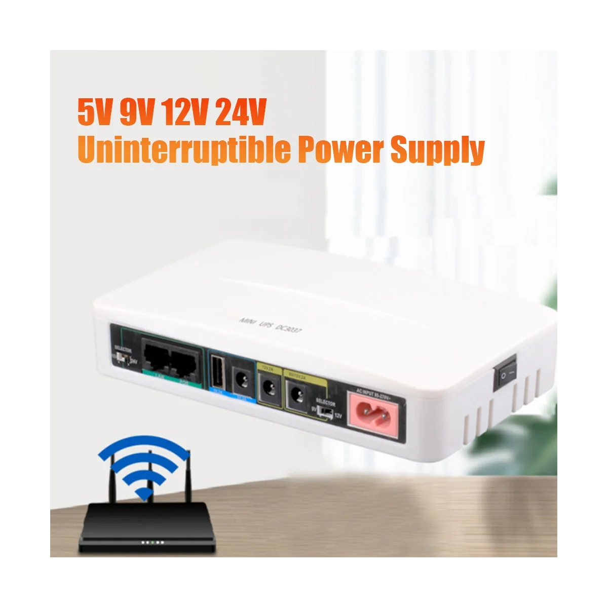 5 V 9V 12V 24V sursă de Alimentare Neîntreruptibilă Mini UPS POE 11000MAh Baterie de Rezervă pentru Router WiFi CCTV(UE Plug) . ' - ' . 1