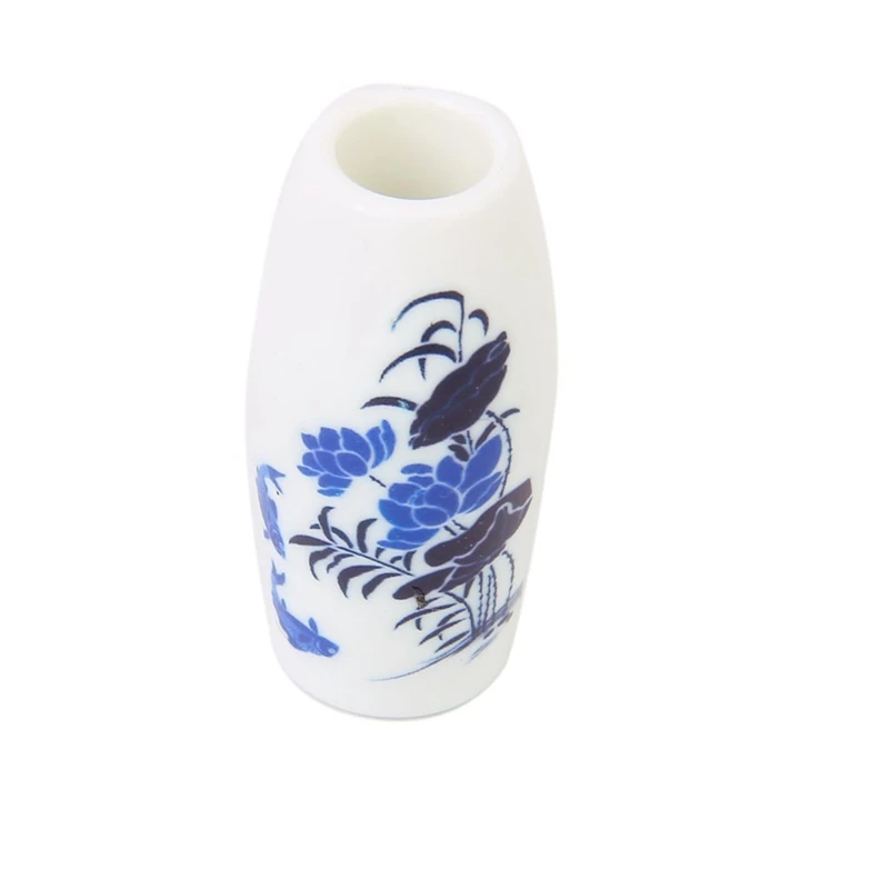 RIDICA-3Pcs casă de Păpuși în Miniatură de Plastic Vaza de Flori---Albastru Florale Pictate & 7Pcs Dollhosue Miniatură Ceramice Moderne China Porcelai . ' - ' . 2