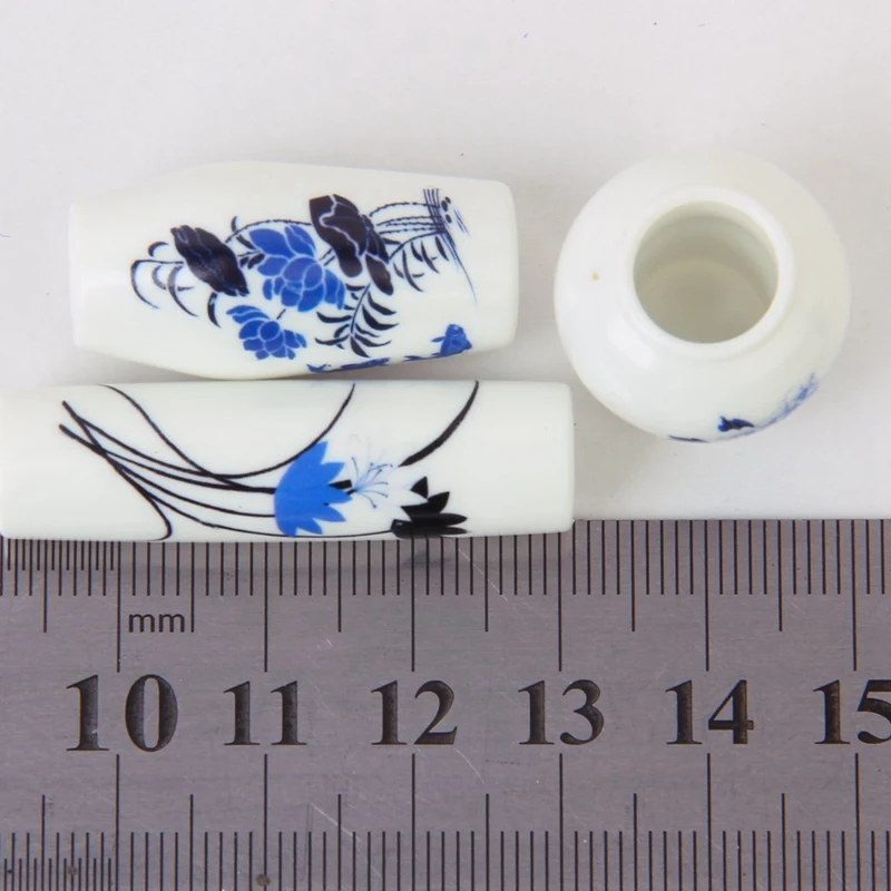 RIDICA-3Pcs casă de Păpuși în Miniatură de Plastic Vaza de Flori---Albastru Florale Pictate & 7Pcs Dollhosue Miniatură Ceramice Moderne China Porcelai . ' - ' . 3