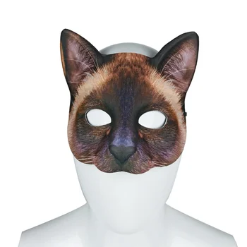 3D Măști de Halloween Jumătate Față Realiste Masca Pisica Cosplay Costum Prop Animal Petrecere de Carnaval bal Mascat cu Curea Elastică Accesor