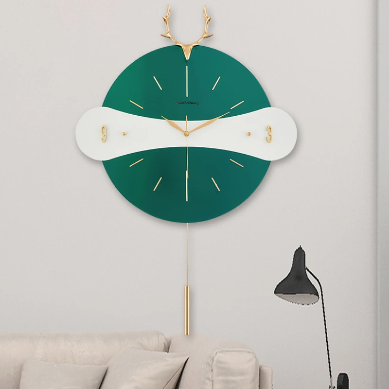 Ceas de perete, lumina Nordic lux ceas de perete, camera de zi, acasa, cap de cerb tăcut radio cu ceas, simple, moderne moda . ' - ' . 0