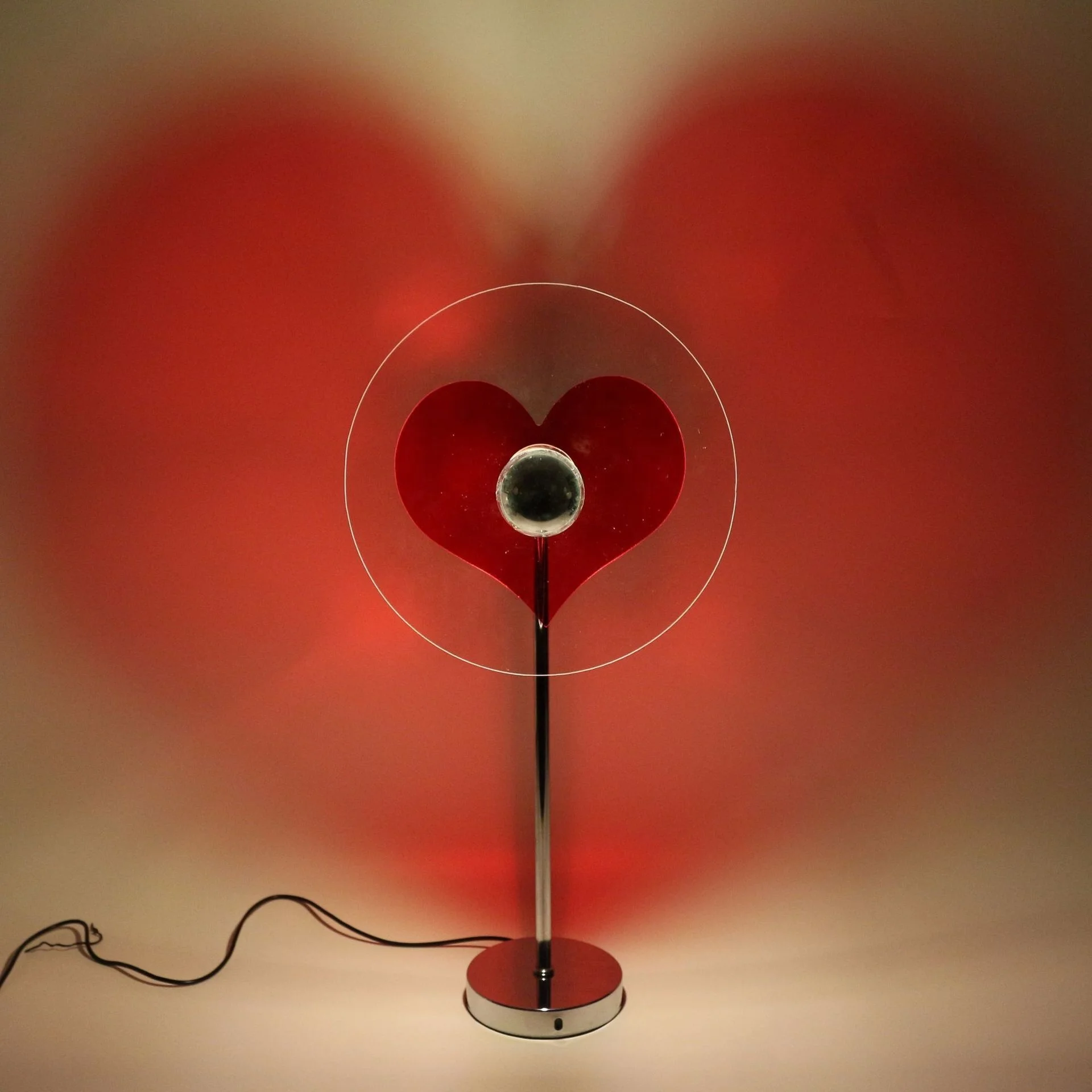 Creative Romantice de Dragoste Inima Lampa Bauhaus Lampă de Masă Dormitor Fete Selfie Proiecție USB Plug-in Transmisie Live Atmosfera Lampa . ' - ' . 1