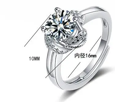 Noi 925 Sterling Silver Diamant CZ de Nunta care pot fi Stivuite Deget Inel Placat cu Platină Brand de Bijuterii Fine Pentru Femei Accesorii . ' - ' . 5