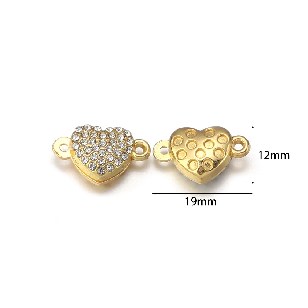 5pcs/Lot Aliaj de Cristal in Forma de Inima Cleme Magnetice Pentru Bijuterii MakingMagnet End Incuietoare Conectori DIY Brățară Colier Accessori . ' - ' . 1