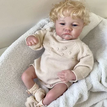 49cm Corp Moale Renăscut Baby Doll Levi Treaz Copil Nou-născut Dimensiunea 3D Pielea Vene Vizibile Colectie de Arta Papusa