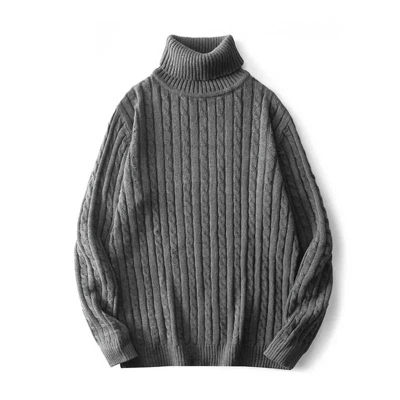 Pulover barbati Jumătate Gât Înalt de Iarna Versatile, se Potrivesc Subțire Tricotate Jos Tricoul Negru Pur de Înaltă Gât Lenjerie la Modă pentru Bărbați . ' - ' . 1