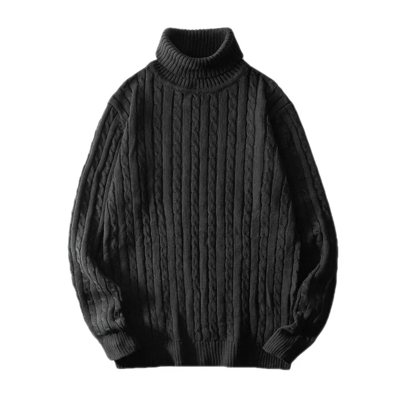 Pulover barbati Jumătate Gât Înalt de Iarna Versatile, se Potrivesc Subțire Tricotate Jos Tricoul Negru Pur de Înaltă Gât Lenjerie la Modă pentru Bărbați . ' - ' . 4
