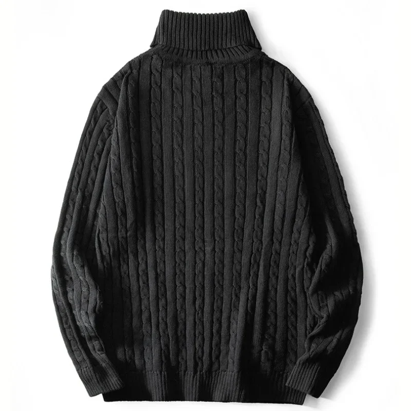 Pulover barbati Jumătate Gât Înalt de Iarna Versatile, se Potrivesc Subțire Tricotate Jos Tricoul Negru Pur de Înaltă Gât Lenjerie la Modă pentru Bărbați . ' - ' . 5