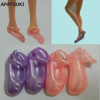 5pairs/lot Pantofi de Balet, Pantofi Tep pentru Papusa Barbie Casa De 1/6 Păpuși Culori Amestecate Păpuși de Moda Piese Accesorii