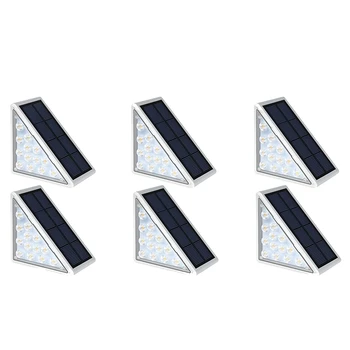 6 buc LED-uri Solare Pas Lumini Impermeabil în aer liber, Scara Lumini Solare, Lumini de Decor
