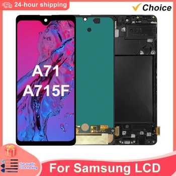 AMOLED Pentru Samsung A71 4G LCD SM-A715F/DSN SM-A715F/DS Display Touch Screen Digitizer Piese de schimb Pentru Samsung Display A715