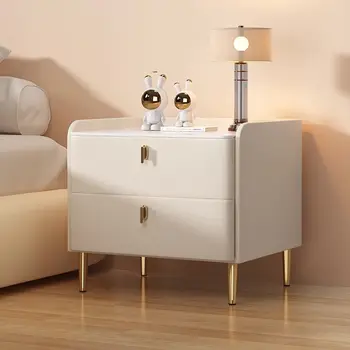 Aoliviya Oficial Crema Stil Noptiera Dormitor Dulap Mic Dulap De Depozitare De Lux De Lumină De Înaltă Calitate Moderne Și Simple,