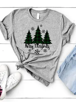 Carouri Copac Minunat Scrisoare 90 Tee Vacanță de Crăciun de Top de Imprimare de Moda pentru Femei Lady Anul Nou Tricou Haine Haine Grafic T-shirt