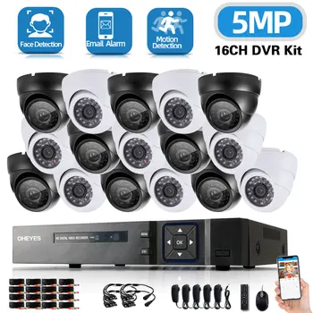 CCTV DVR Camera de Securitate de Origine Sistem 16CH 5MP DVR Kit Exterior de Detectare a Feței XMEYE AHD Dome Sistem de Supraveghere Video Set