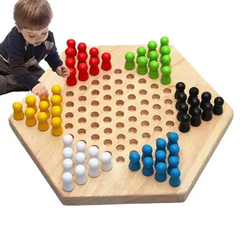 Chinese Checkers Set De Dame Jucării Joc De Bord Strategie Tabla De Joc De Familie De Învățământ Checker Bord Jucărie Pentru Interior Exterior