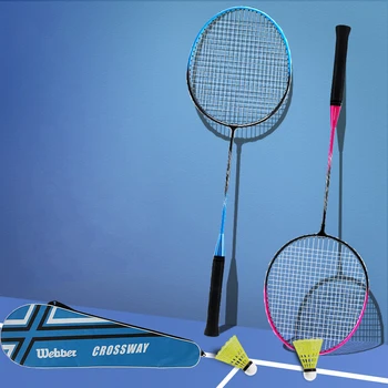 Crossway Profesionale Racheta de Badminton Dublu Racheta de Badminton Set cu Sac de Nylon Set de Bile de Interior Accesorii de Sport în aer liber