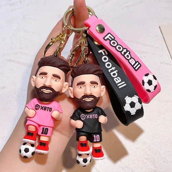 De Vânzare la cald Star de Fotbal Messi Breloc Sac de Moda Pandantiv Drăguț Papusa Breloc Auto Ornamente Cheie Accesorii Bijuterii Cadou pentru Prieteni