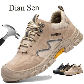 Diansen Siguranță Pantofi Bărbați Femei Usoare, Respirabil Adidas Barbati Lucrări De Construcții De Pantofi Steel Toe Cizme De Siguranță Anti-Puncție