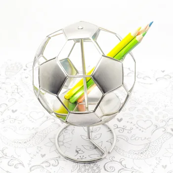 Din Oțel Inoxidabil De Fotbal Pen Recipient Decor De Birou Papetărie De Birou Suport Pentru Pix Creion Suport Accesorii De Birou Cu Stiloul
