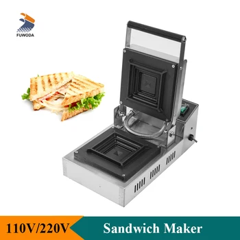 Din Oțel inoxidabil Electrica 900W Sandwich Maker 0-300℃ Temperatura CNC Sistem de Pâine mic Dejun Aragaz Comercial sau Uz casnic